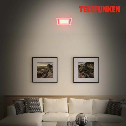 Telefunken 318706TF - Panel LED RGBW regulable 18W/230V 3000-6500K + mando a distancia