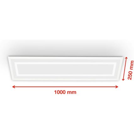 Telefunken 318906TF - Luminaria de techo LED RGBW regulable LED/24W/230V 3000-6500K 25x100 cm + mando a distancia
