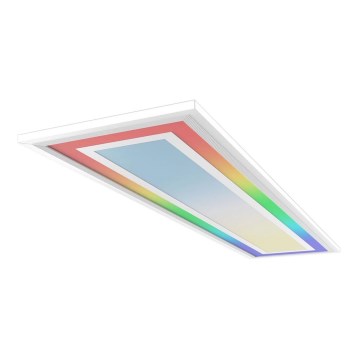 Telefunken 318906TF - Luminaria de techo LED RGBW regulable LED/24W/230V 3000-6500K 25x100 cm + mando a distancia