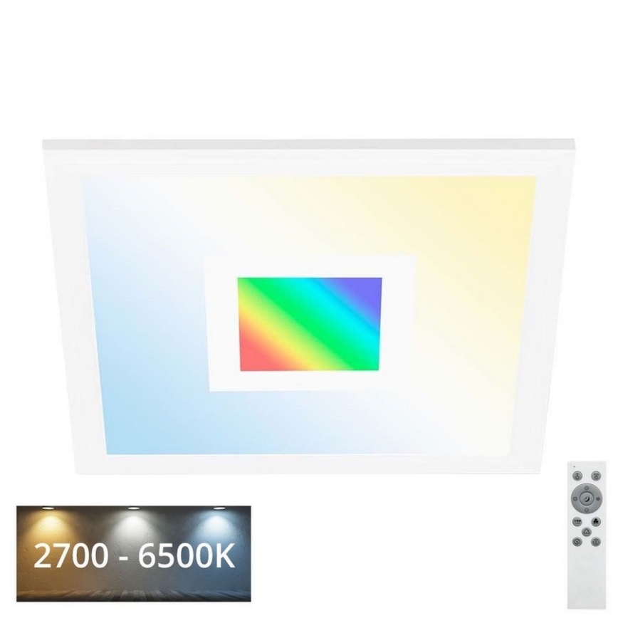 Telefunken 319106TF - Plafón LED RGBW regulable LED/24W/230V 2700-6500K blanco + mando a distancia