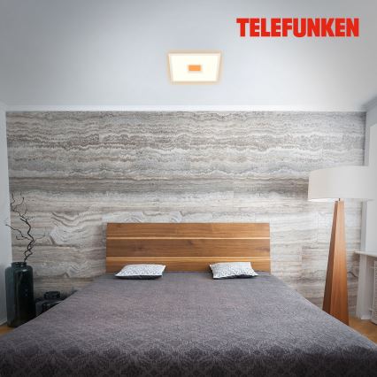 Telefunken 319406TF - Plafón regulable RGBW LED/24W/230V 2700-6500K blanco + control remoto