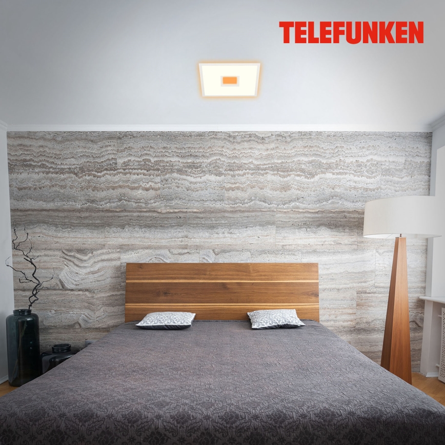 Telefunken 319406TF - Plafón regulable RGBW LED/24W/230V 2700-6500K blanco + control remoto