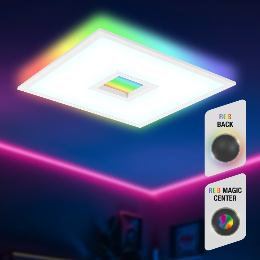 Telefunken 319406TF - Plafón regulable RGBW LED/24W/230V 2700-6500K blanco + control remoto