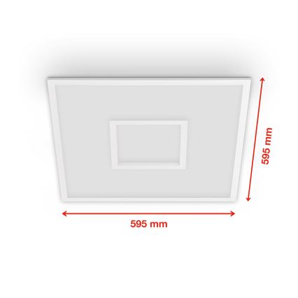 Telefunken 319506TF - Plafón regulable RGBW LED/36W/230V 2700-6500K blanco + control remoto