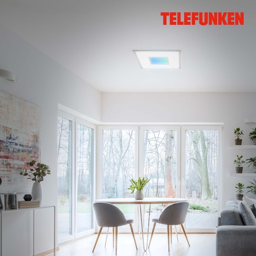 Telefunken 319704TF - Plafón LED RGB regulable LED/24W/230V 3000-6500K + control remoto