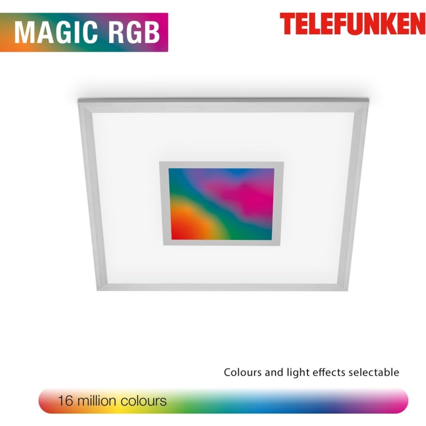 Telefunken 319704TF - Plafón LED RGB regulable LED/24W/230V 3000-6500K + control remoto