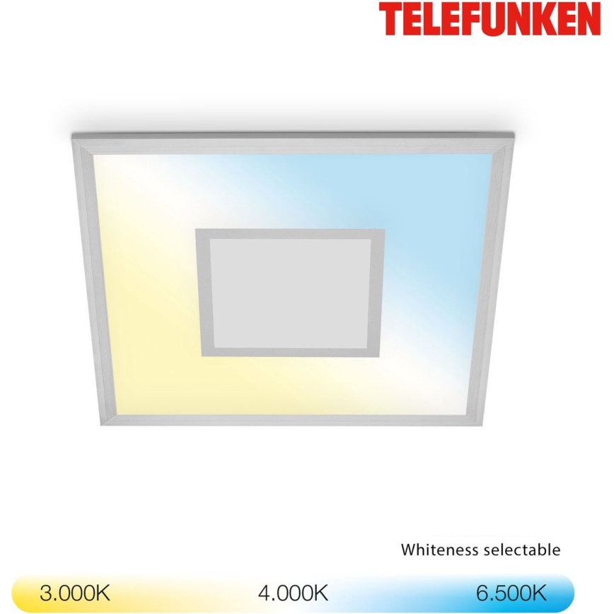 Telefunken 319704TF - Plafón LED RGB regulable LED/24W/230V 3000-6500K + control remoto