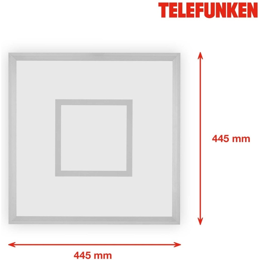 Telefunken 319704TF - Plafón LED RGB regulable LED/24W/230V 3000-6500K + control remoto