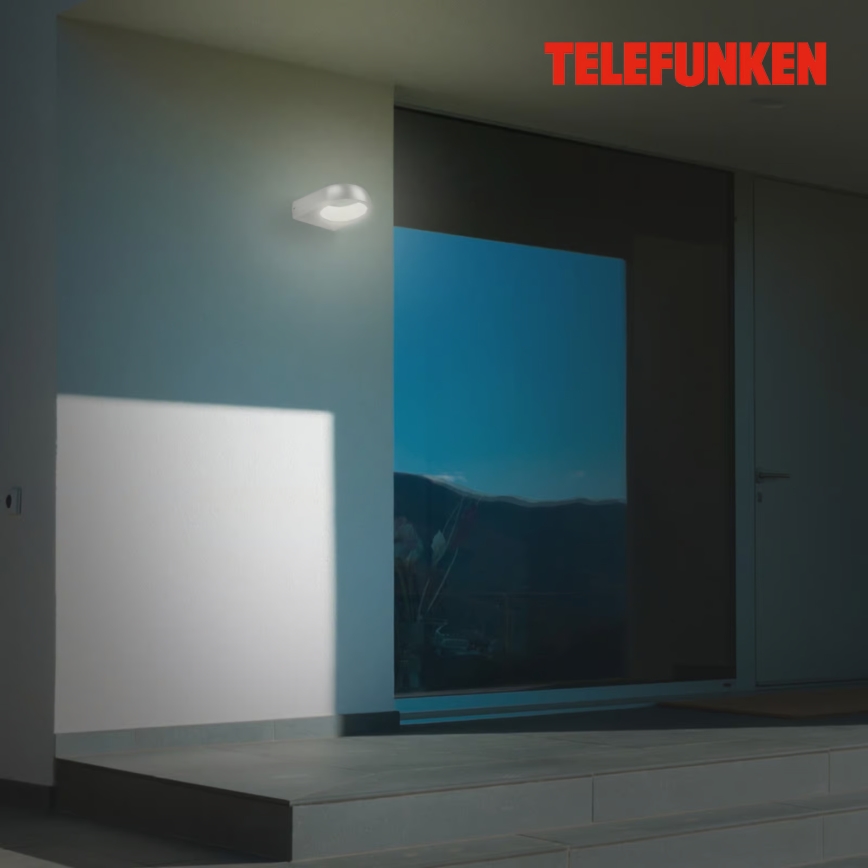 Telefunken 320204TF - LED Aplique de pared exterior LED/6,5W/230V IP44 cromo mate