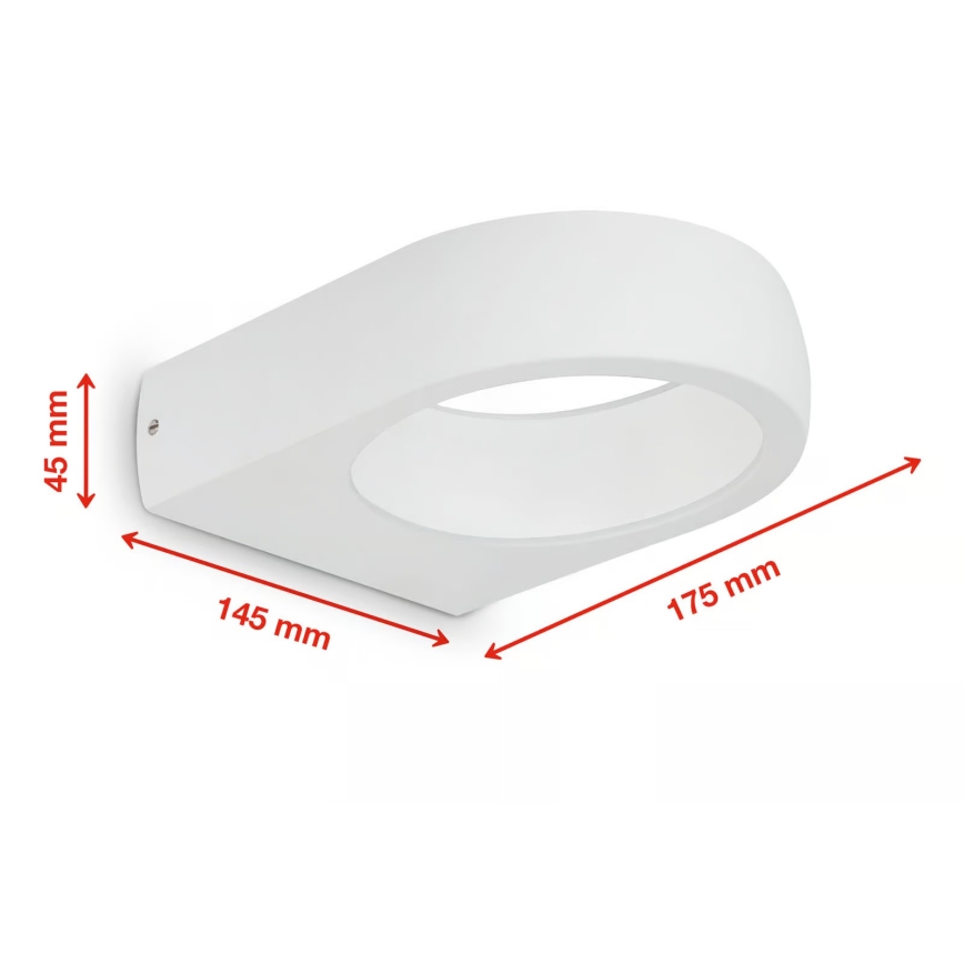 Telefunken 320206TF - Aplique de pared para exterior LED/7,5W/230V IP44 blanco