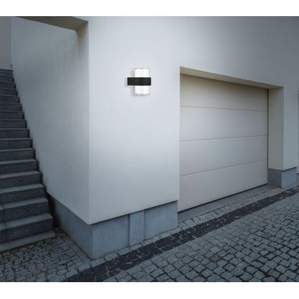 Telefunken 320405TF - Aplique de pared LED para exterior 2xLED/8W/230V IP44 negro