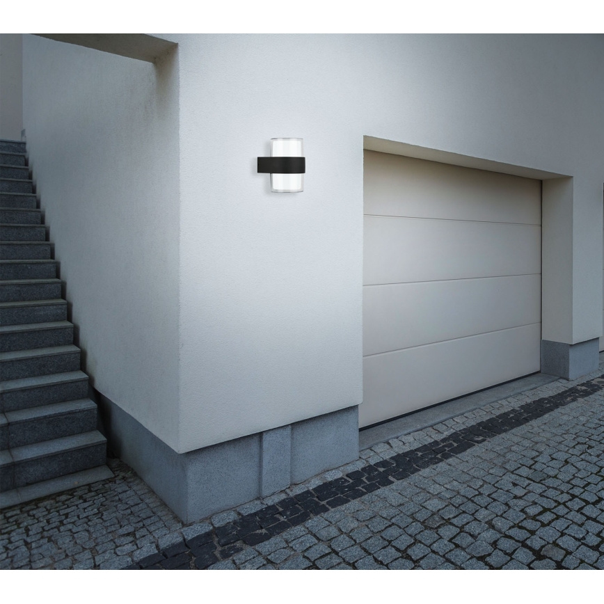 Telefunken 320405TF - Aplique de pared LED para exterior 2xLED/8W/230V IP44 negro