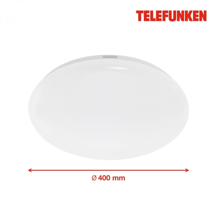 Telefunken 601306TF - Plafón LED de baño con sensor LED/20W/230V IP44 diá. 40 cm