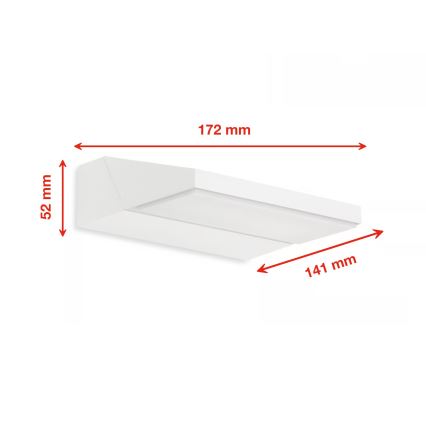 Telefunken - Aplique de pared exterior LED/10W/230V IP44 blanco