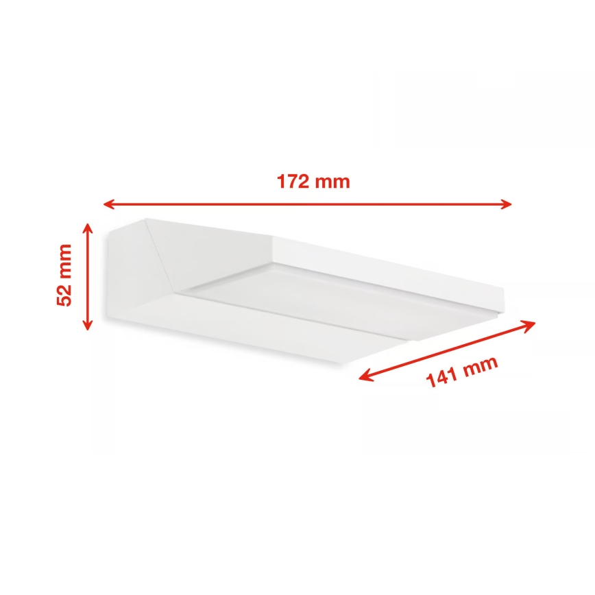 Telefunken - Aplique de pared exterior LED/10W/230V IP44 blanco