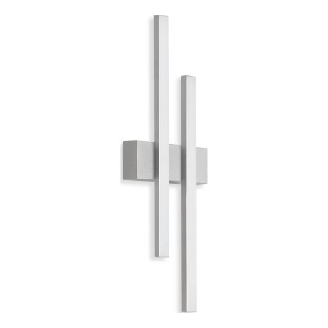 Telefunken - Aplique de pared LED para exterior 2xLED/4W/230V 4000K IP44 color plata