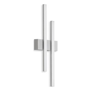 Telefunken - Aplique de pared LED para exterior 2xLED/4W/230V IP44 plateado