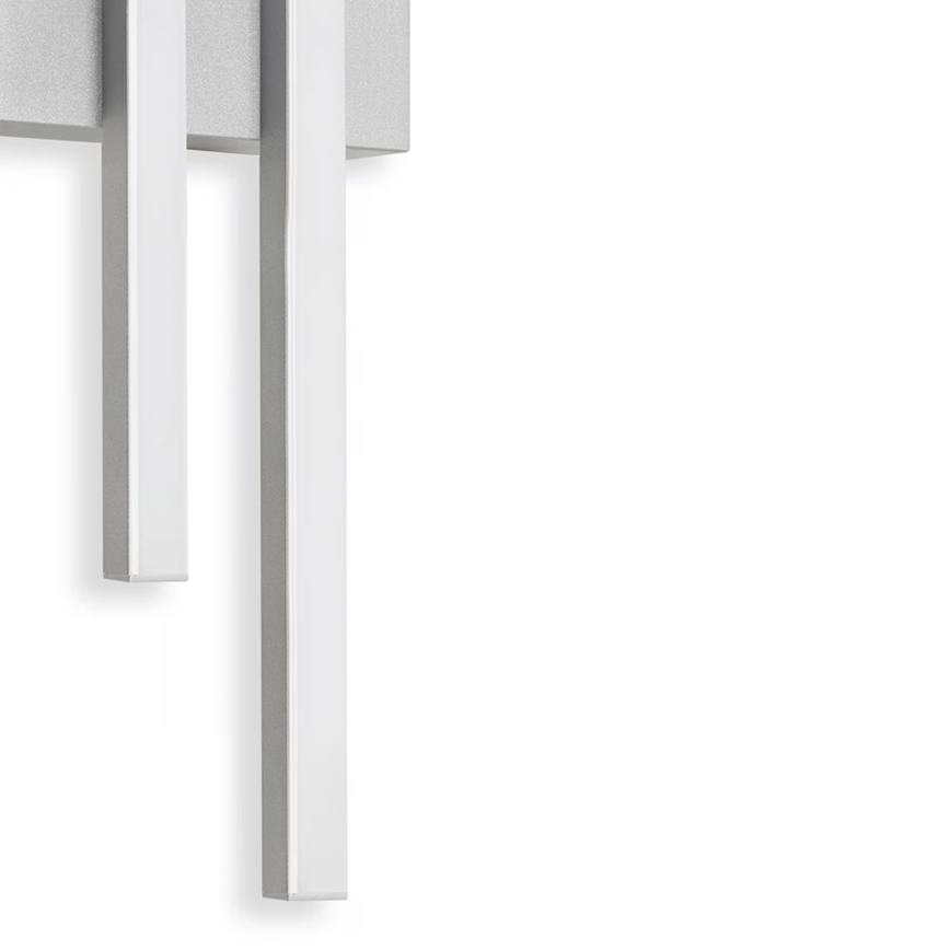 Telefunken - Aplique de pared LED para exterior 2xLED/4W/230V IP44 plateado