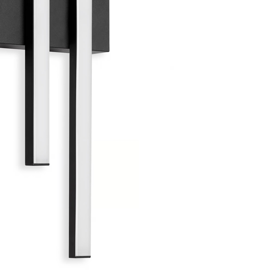 Telefunken - Aplique de pared LED para exteriores 2xLED/4W/230V IP44 negro