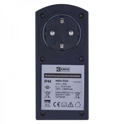 Temporizador mecánico de exterior SCHUKO IP44