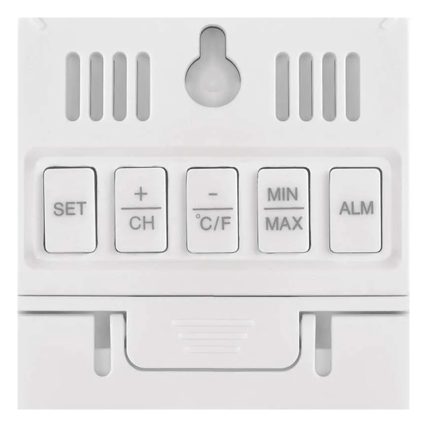 Termómetro digital con higrómetro, 2x AAA, blanco