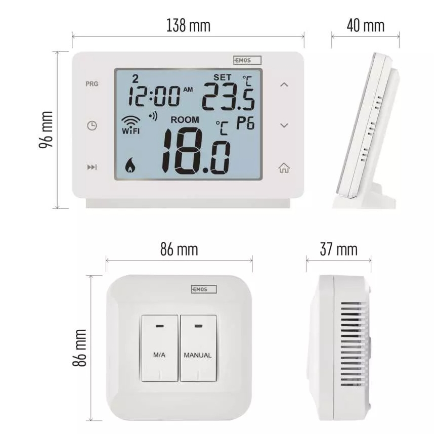 Termostato digital inalámbrico GoSmart 230V/16A Wi-FI Tuya