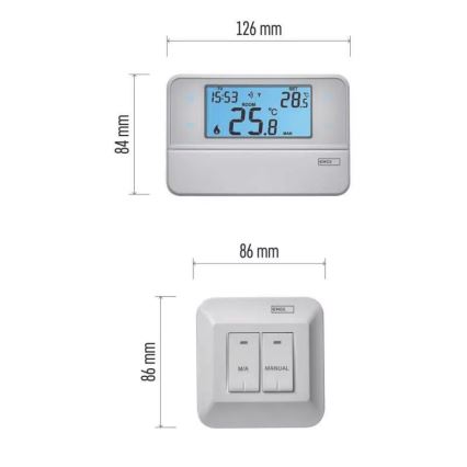 Termostato programable 230V + 2xAA