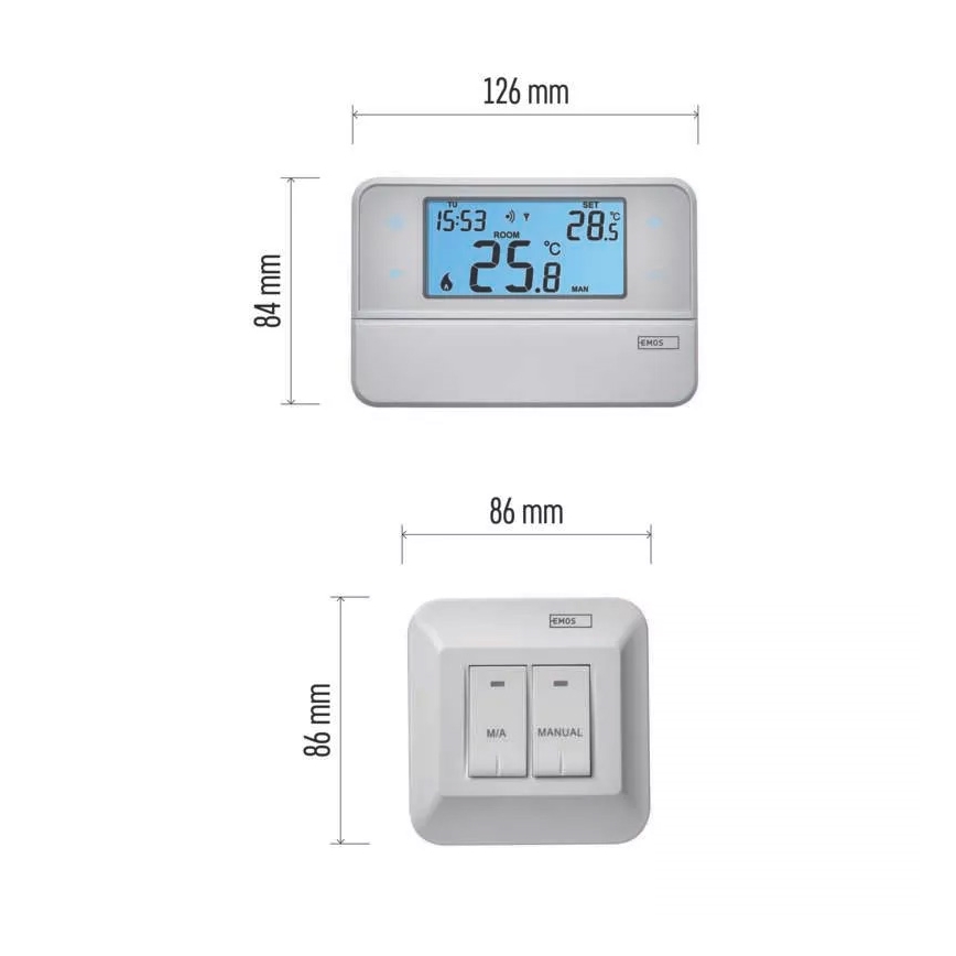 Termostato programable 230V + 2xAA