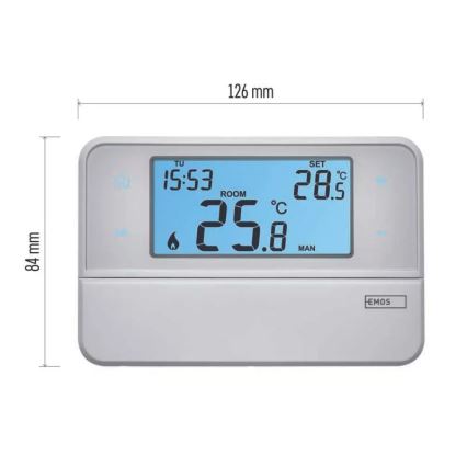Termostato programable 2xAA