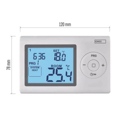 Termostato programable 2xAAA