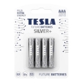 Tesla Batteries - 4 pz Batería alcalina AAA SILVER+ 1,5V 1300 mAh