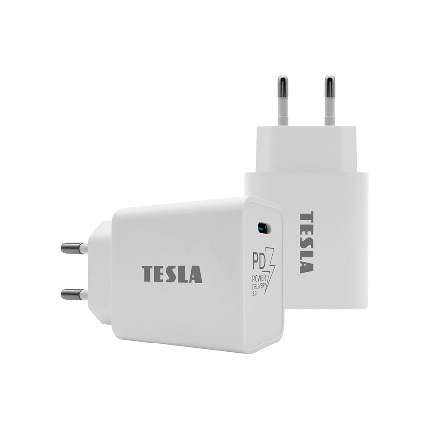 TESLA Electronics - Adaptador para cargador rápido Power Delivery 20W blanco