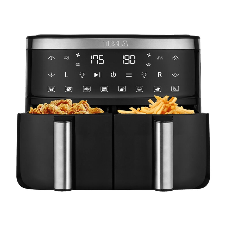 TESLA Electronics AirCook - Doble freidora digital multifuncional de aire caliente 7,6 l 2850W/230V