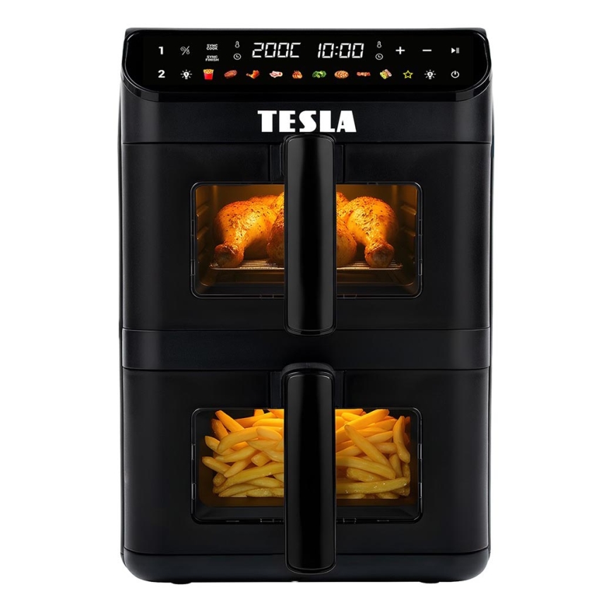 TESLA Electronics AirCook - Freidora de aire digital multifuncional 11 l 2800W/230V negra