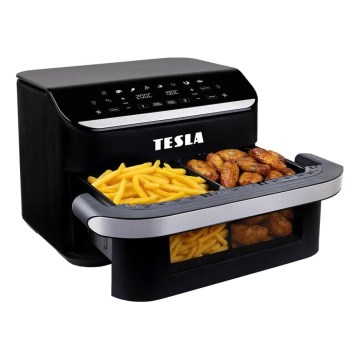 TESLA Electronics AirCook - Freidora de aire digital multifuncional dual 10 l 2400W/230V