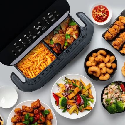 TESLA Electronics AirCook - Freidora de aire digital multifuncional dual 10 l 2400W/230V