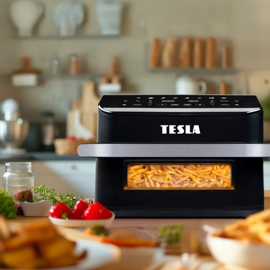 TESLA Electronics AirCook - Freidora de aire digital multifuncional dual 10 l 2400W/230V