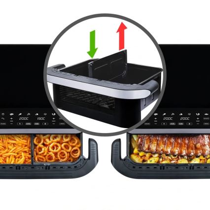 TESLA Electronics AirCook - Freidora de aire digital multifuncional dual 10 l 2400W/230V