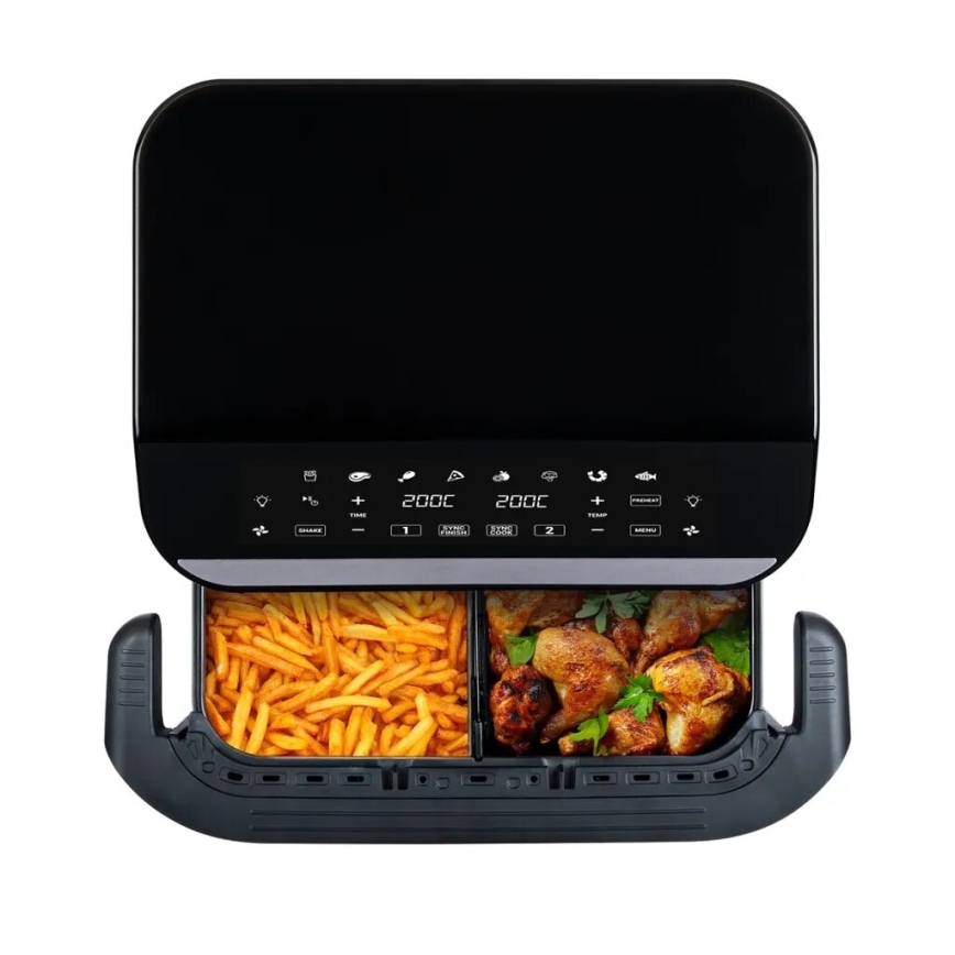 TESLA Electronics AirCook - Freidora de aire digital multifuncional dual 10 l 2400W/230V