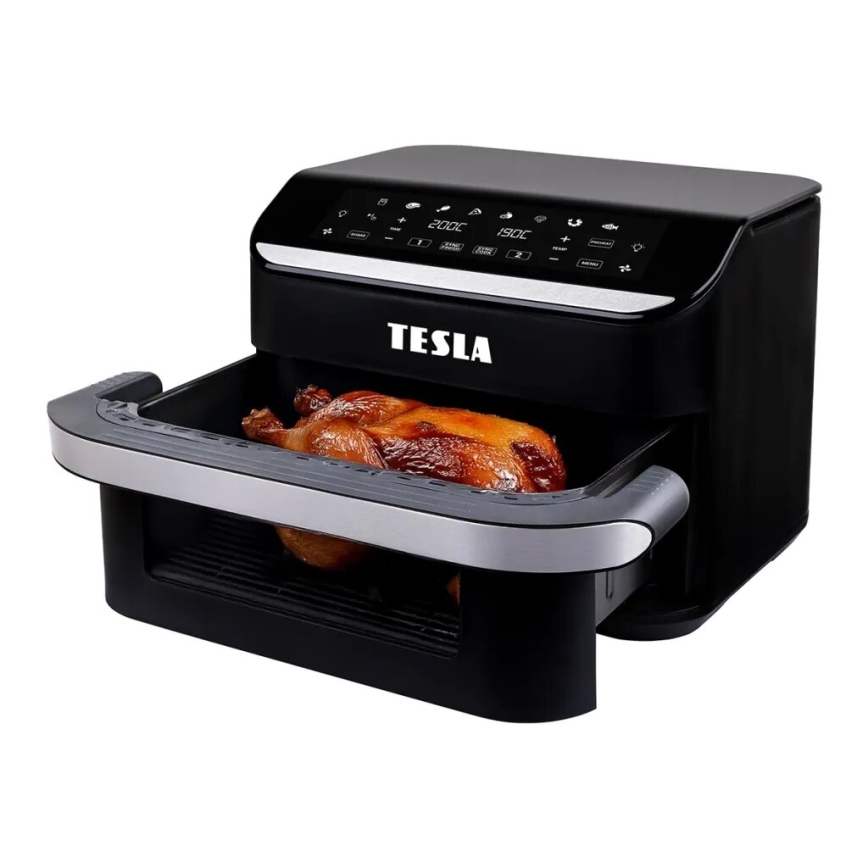 TESLA Electronics AirCook - Freidora de aire digital multifuncional dual 10 l 2400W/230V