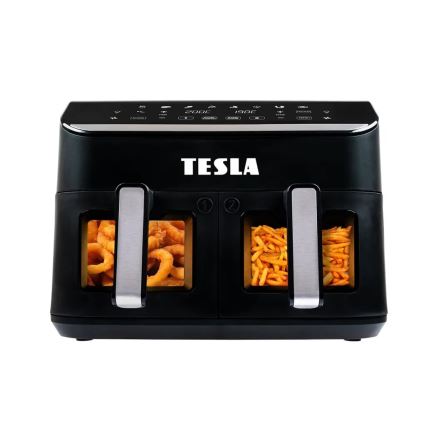TESLA Electronics AirCook - Freidora de aire digital multifuncional dual 9 l 2400W/230V