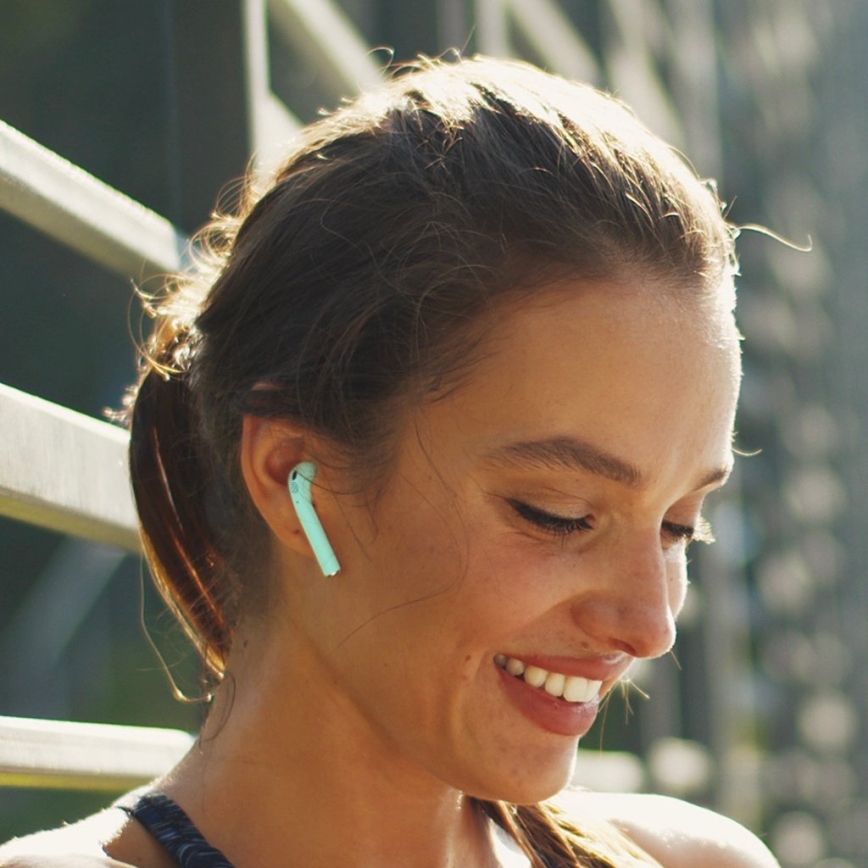 TESLA Electronics - Auriculares inalámbricos 300 mAh + 2x 25 mAh IPX4 turquesa