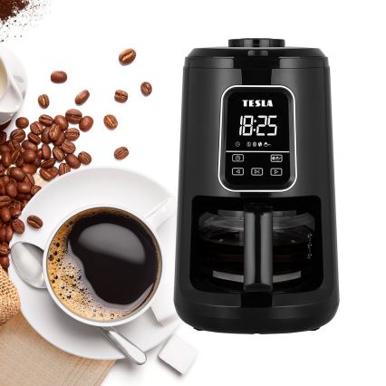 TESLA Electronics - Cafetera con molinillo 2en1 900W/230V