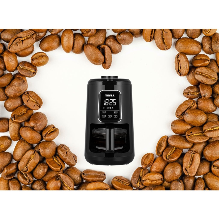 TESLA Electronics - Cafetera con molinillo 2en1 900W/230V