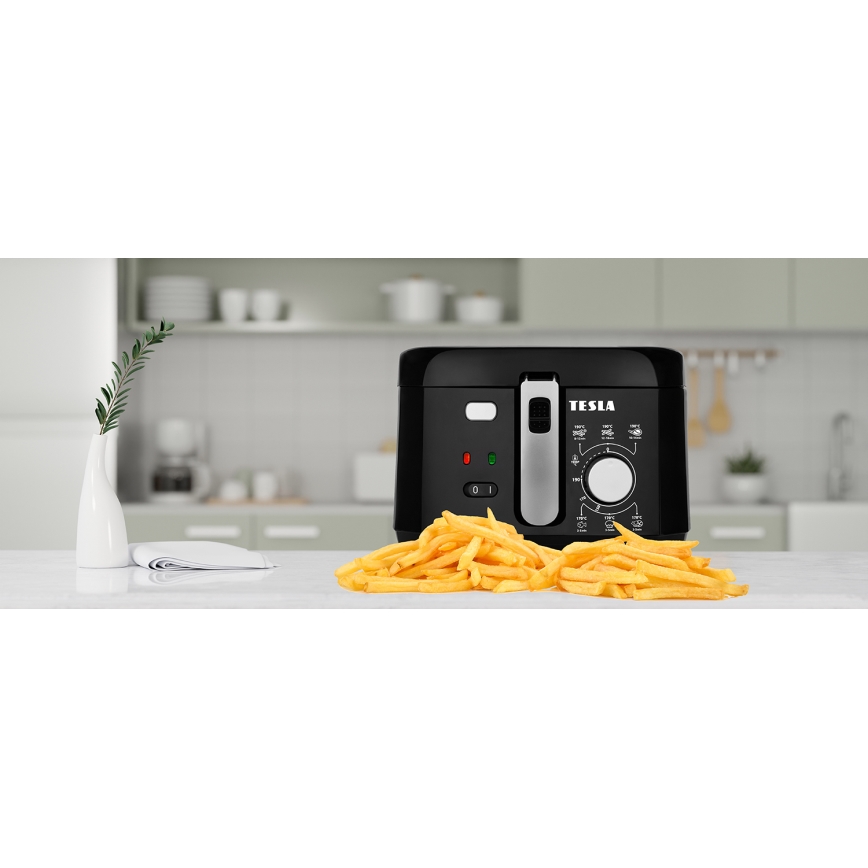 TESLA Electronics EasyCook - Freidora de aceite 2,5 l 1800W/230V