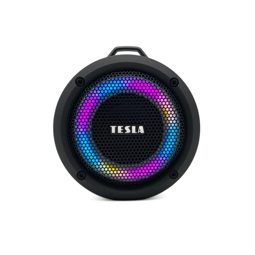 TESLA Electronics - LED RGB Altavoz inalámbrico 5W/1200 mAh/3,7V IPX7 gris