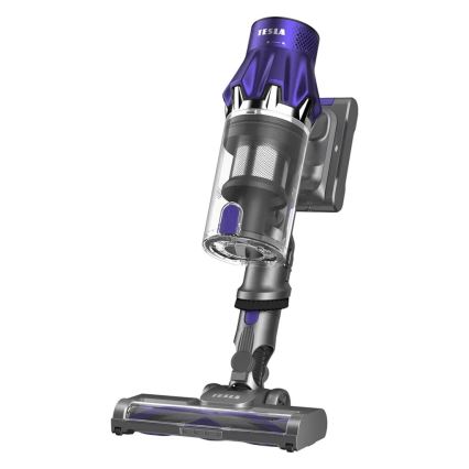 TESLA Electronics PureStar - Aspiradora inalámbrica flexible tipo barra 2 en 1 250W/2200 mAh gris/morado