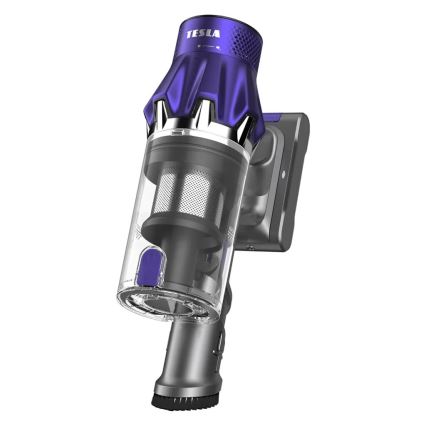 TESLA Electronics PureStar - Aspiradora inalámbrica flexible tipo barra 2 en 1 250W/2200 mAh gris/morado
