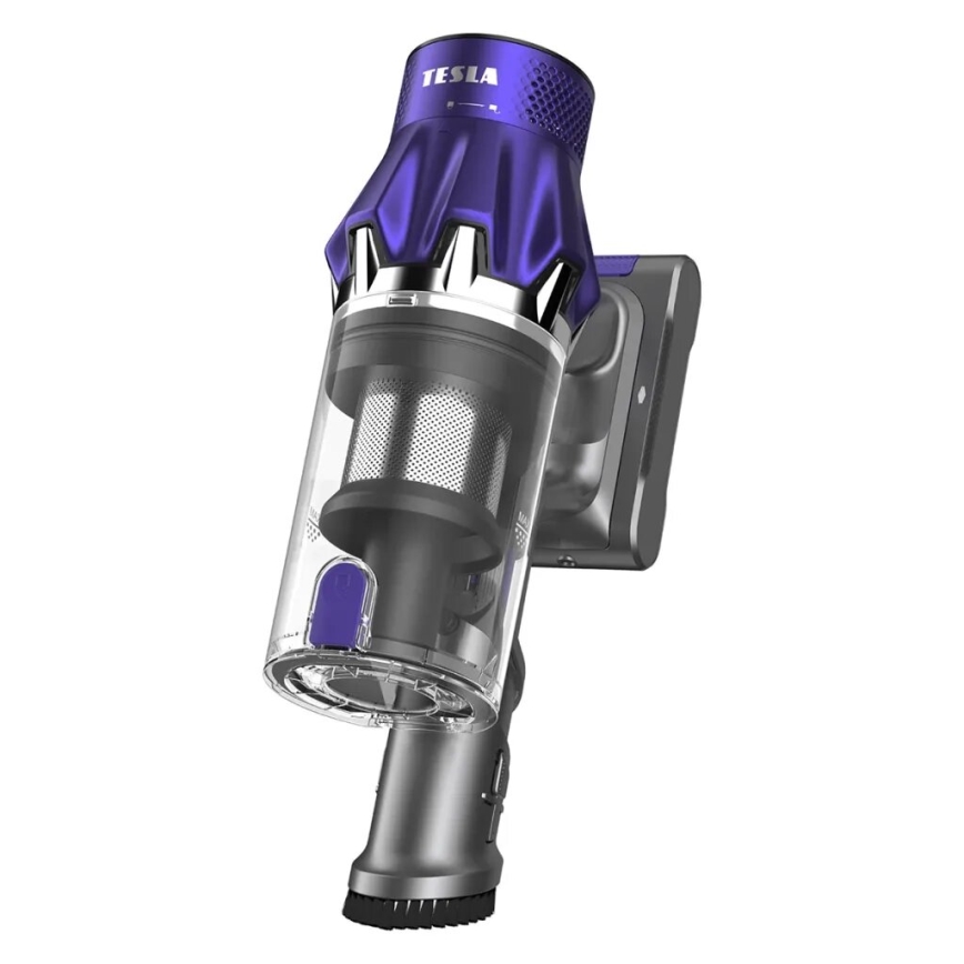 TESLA Electronics PureStar - Aspiradora inalámbrica flexible tipo barra 2 en 1 250W/2200 mAh gris/morado