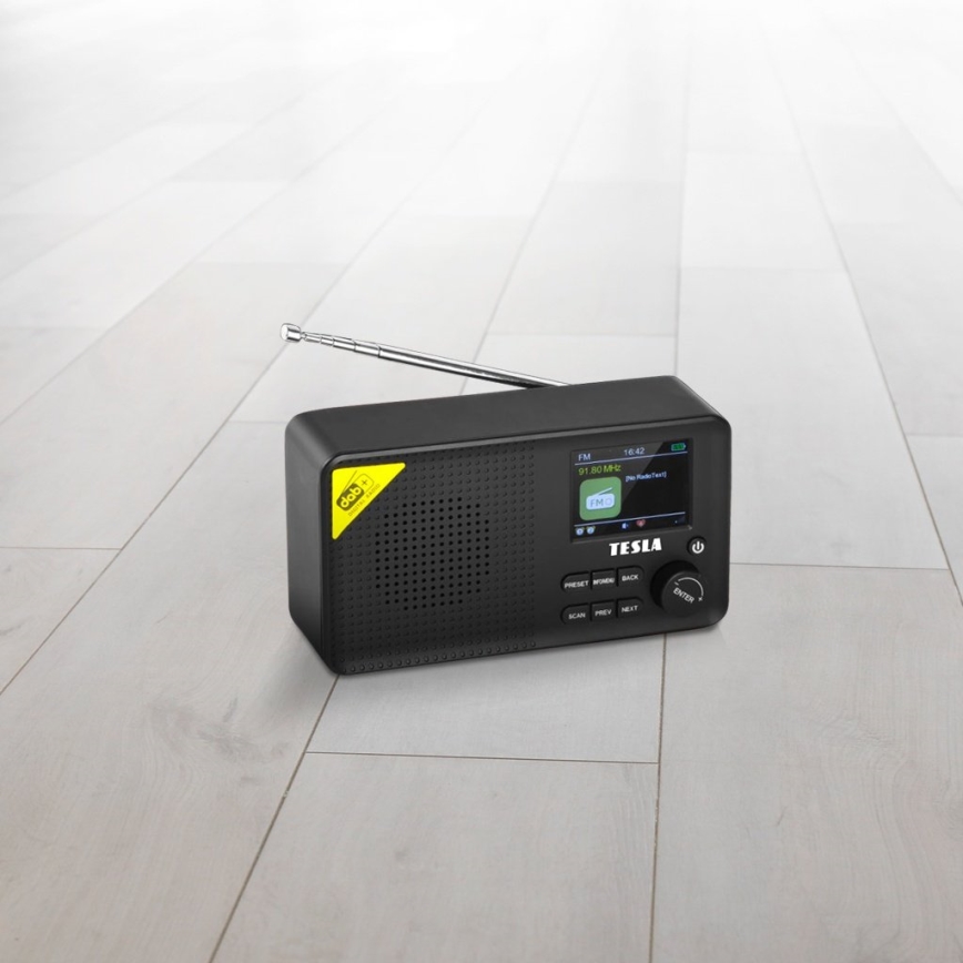 TESLA Electronics - Radio DAB+ FM 5W/4000 mAh negro
